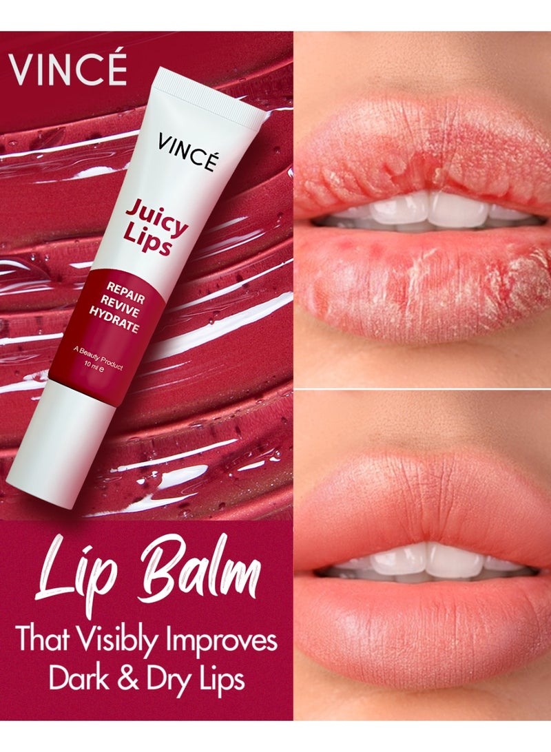 VINCE Juicy Lips Pack Of 3 – Long-Lasting Moisture for Dry, Chapped Lips, Softens & Soothes with Shea Butter & 4 Natural Oils – Enhances Natural Lip Color, Non-Greasy, Pocket-Friendly, Unisex – Paraben-Free, 10ml Each - Image 5